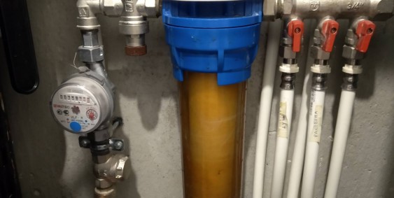 Установка фильтра тонкой очистки для холодной воды